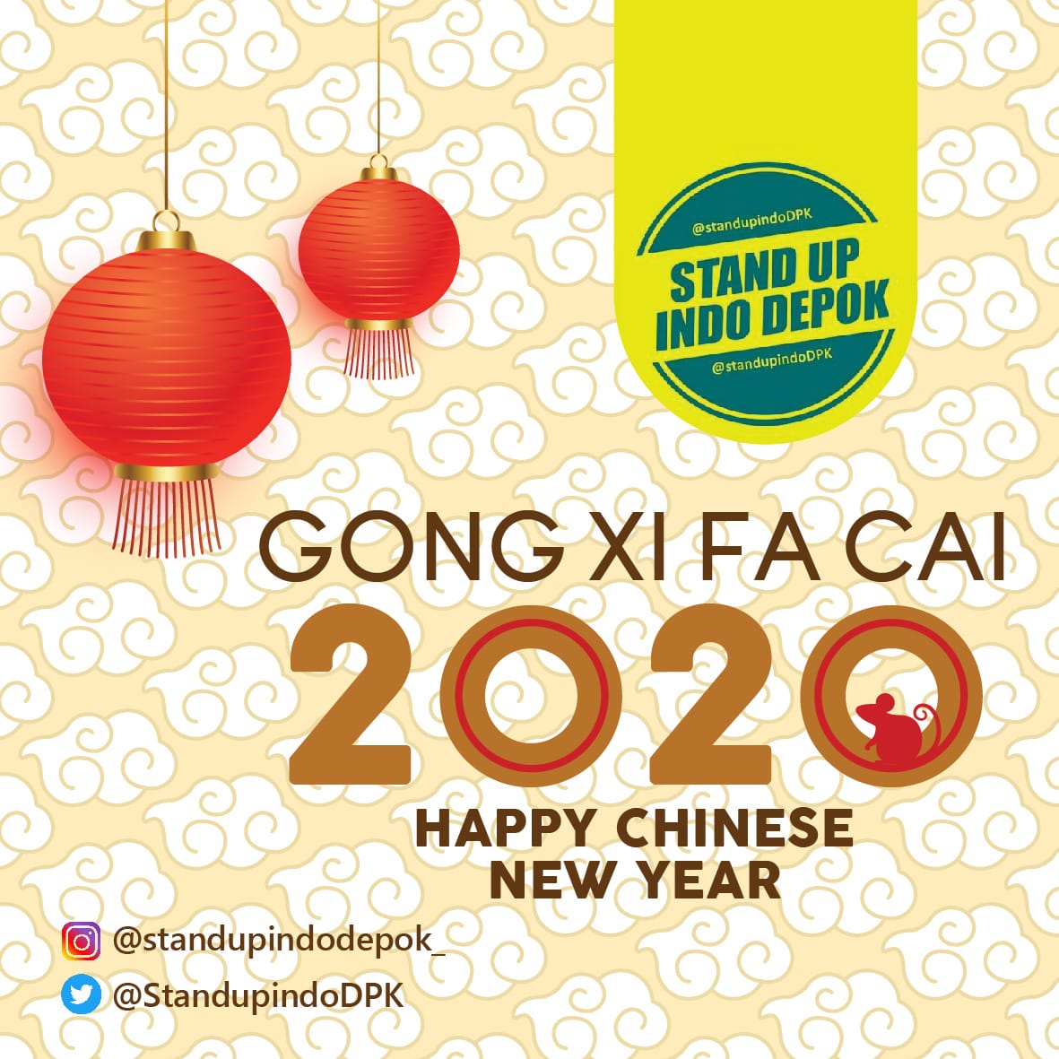 Kami <a href="/StandupindoDPK/">StandUpIndoDepok</a> Mengucapkan Gong Xi Fa Cai, semoga di tahun Tikus Ini kita semakin baik dan Lincah seperti Tikus jerry.