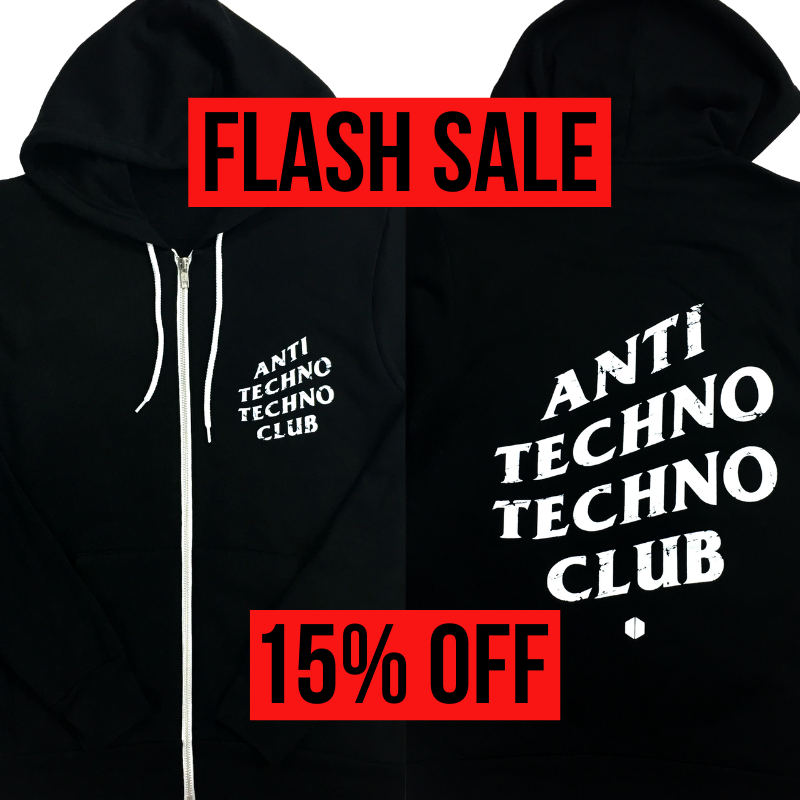 shopby6am's tweet photo. β‘β‘β‘This weekend β‘β‘β‘
Get 15%OFF #Antitechnotechnoclub Zip-up Hoodies.
Sale starts at midnight tonight and ends at 11:59PM Sunday night.
Online only at the link in the bio.
#shopby6am #flashsale #sale #techno #technomerch #technomerchandise https://t.co/jCsGt2TbL3