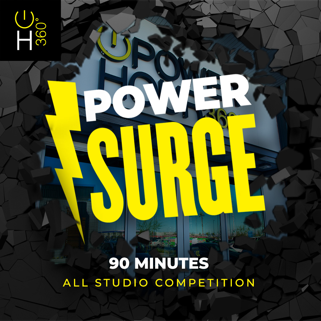 powerhour360's tweet photo. POWER SURGE STUDIO CHALLENGE starts tomorrow Jan 25. All locations will compete but only one will be crowned CHAMPION. Do you have what it takes to survive this intense 90-MINUTE workout &amp; help your studio bring home the trophy? See trainer for details #PowerHour360 https://t.co/hT2tISNv4s