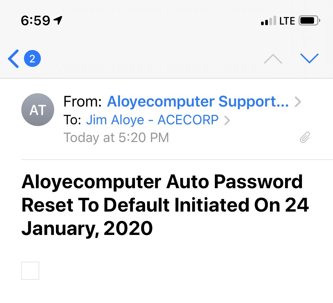 AloyeComputer's tweet photo. If you are an Aloye Computer Enterprises customer do not click this and delete it immediately. It is a phishing message promulgated by a criminal organization that’s attempting to infect your computer. #Phish #Awareness https://t.co/vjlN8bszrn