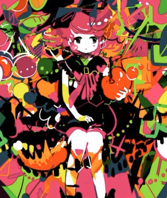 第4弾かな
果物の妖精の女の子?????
楽しい色が出た絵なので再アップしました。二つ並べるとさらに賑やか✨
#過去絵を投下して絵を描いた気になろうキャンペーン 
#絵描きさんと繫がりたい 