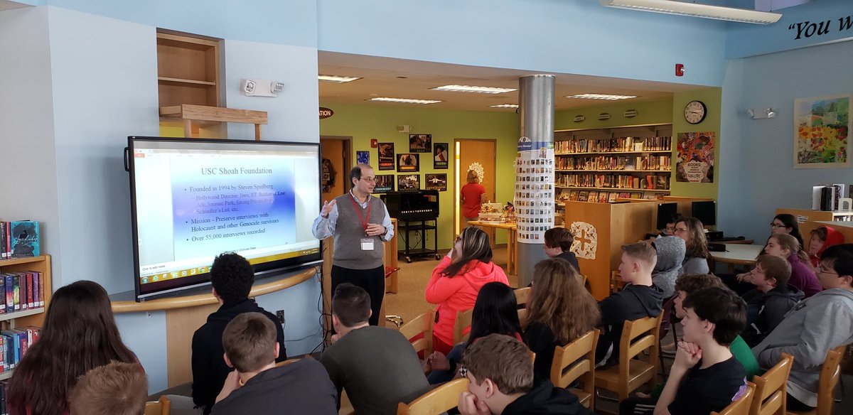 HillcatHDMS's tweet photo. It's always grest having Mr.Yelgin share his family story and how they survived WW2.#hdmspride https://t.co/rSMnZjqEq6