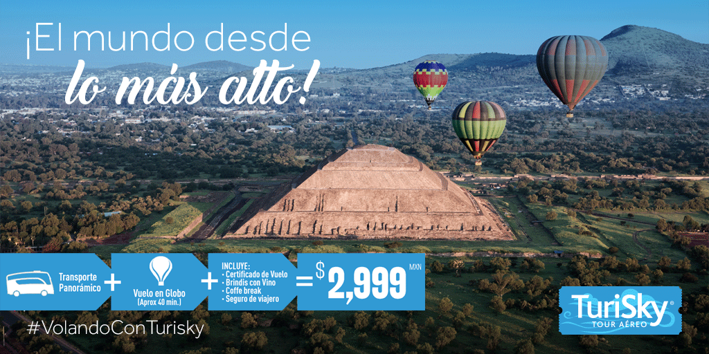 TuriskyCDMX's tweet photo. #VolandoConTurisky la vista de la Pirámide del Sol desde las alturas, te cambiará la vida 🤯… Ten una experiencia increíble, agenda tu Tour ya. 
INFORMES Y RESERVACIONES 🍃:(52) 5141 1360, ext. 2000aguillenr@mobilityado.com Lunes a viernes de 9:00 am a 6:00 pm https://t.co/NsYnvKmixC