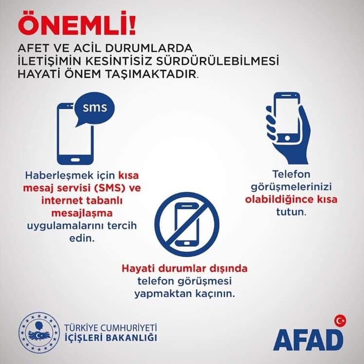 Acil durumlarda iletişim için!...
