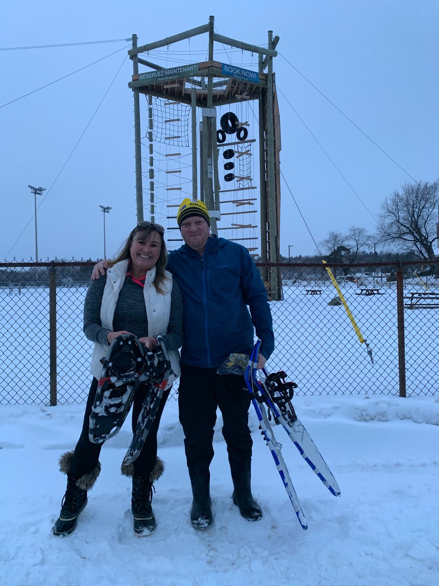 DrPatMaher's tweet photo. No better way to build collaboration in teaching and learning - head outside for a snowshoe! Thanks for hosting me @ShelleyWatsonLU @LaurentianU @LUHumanKinetics https://t.co/t3TLRCnyzF