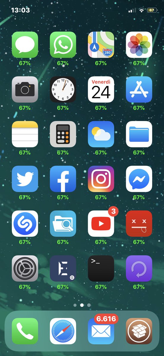 CydiaGeek's tweet photo. !ALERT!π¨
Iβve just submitted #TintIconLabel New V. to #Cydia!
Enjoy π€π½
Version 1.0.4
- Already working on iOS 13 too.
- Added the option to Make the Icons Labels Showing the Battery Percentage (Featured #BatteryIconLabel Available on My Repo).
- Code Changes/Improvements. https://t.co/qpI5ZnvWYc