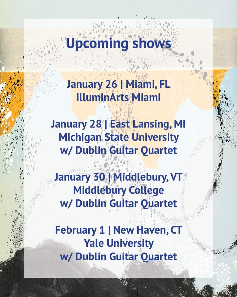 Friends! It’s 2020, and we’re back on the road – coming to a city near you, perhaps? Come help us kick off a fresh year of touring! First stop, Miami!