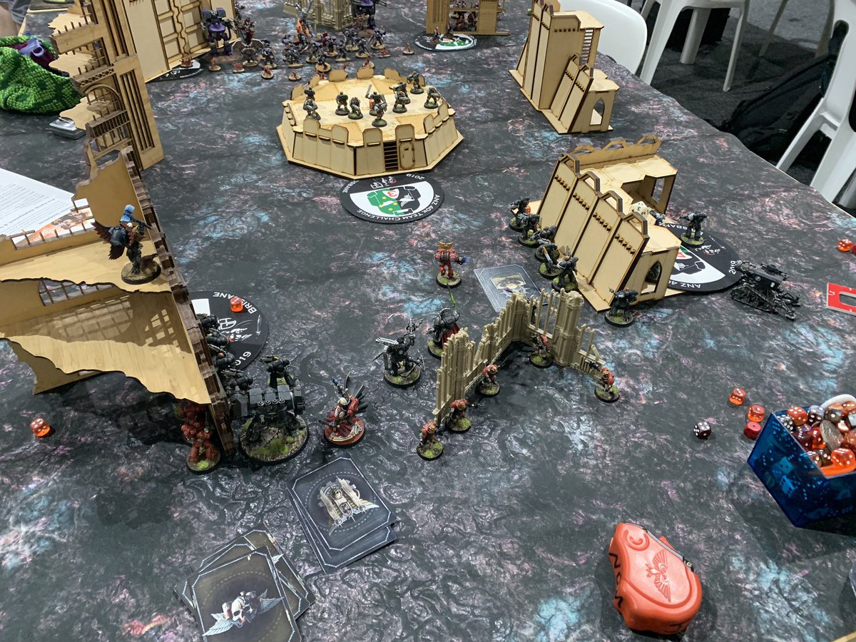 TheLiability1's tweet photo. Round 1 against the 4th best player in Aus. Yikes #40kcancon https://t.co/xPrMRPvwNd