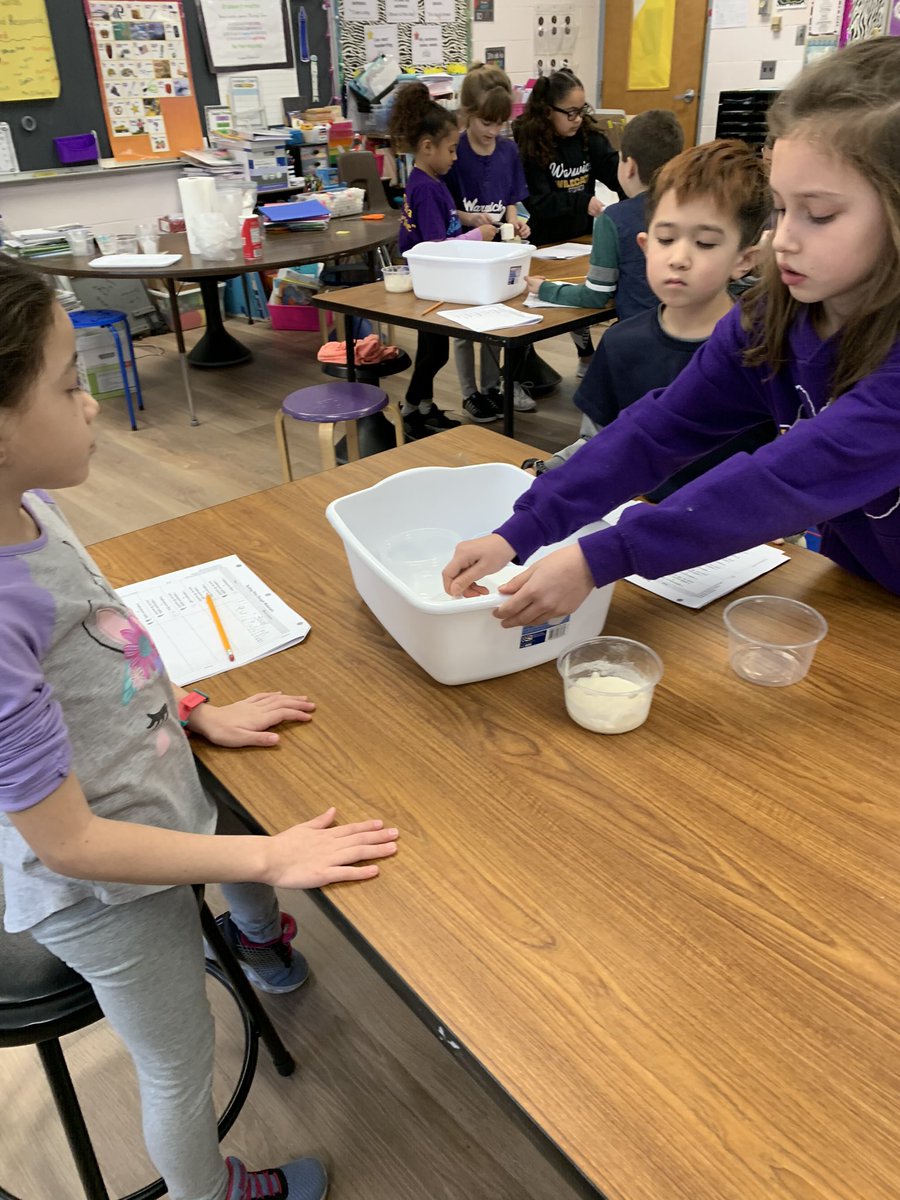 DAngelillo's tweet photo. Engineers getting busy testing ingredients for play dough to determine what happens when they are mixed together.  We are gearing up to make our high-quality play-dough! #parkavepride https://t.co/dqiGMkQemC