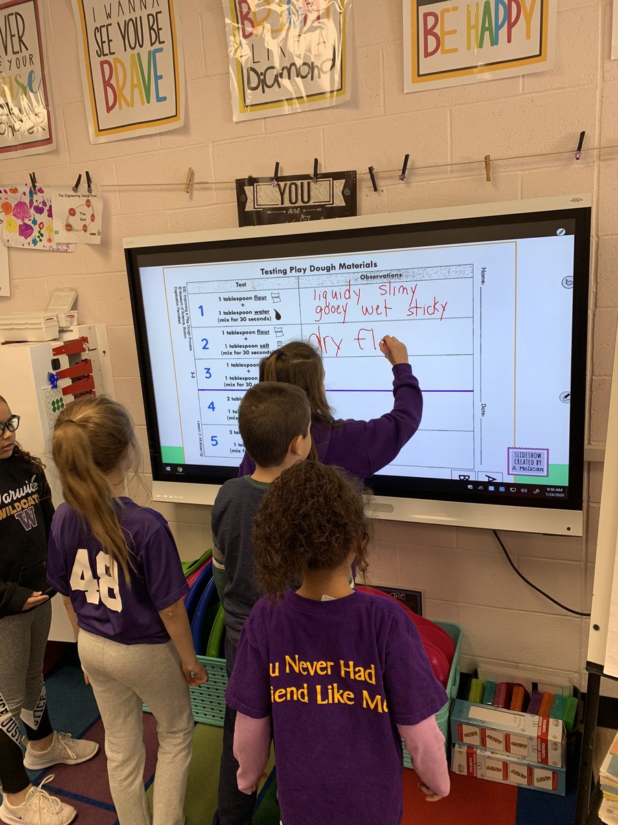 DAngelillo's tweet photo. Engineers getting busy testing ingredients for play dough to determine what happens when they are mixed together.  We are gearing up to make our high-quality play-dough! #parkavepride https://t.co/dqiGMkQemC