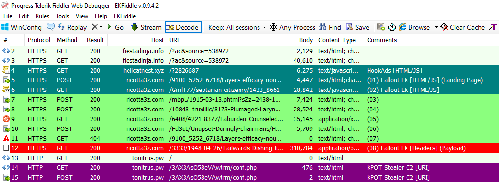 EKFiddle's tweet photo. @nao_sec @VK_Intel #HookAds chain. Also delivers KPOT Stealer based on geo.
205feface076bc2cf7a4d69c87336692cf211925f25cd4d4feb1c5e03ed540b8
(New regexes added) https://t.co/IjAvQiriWF
