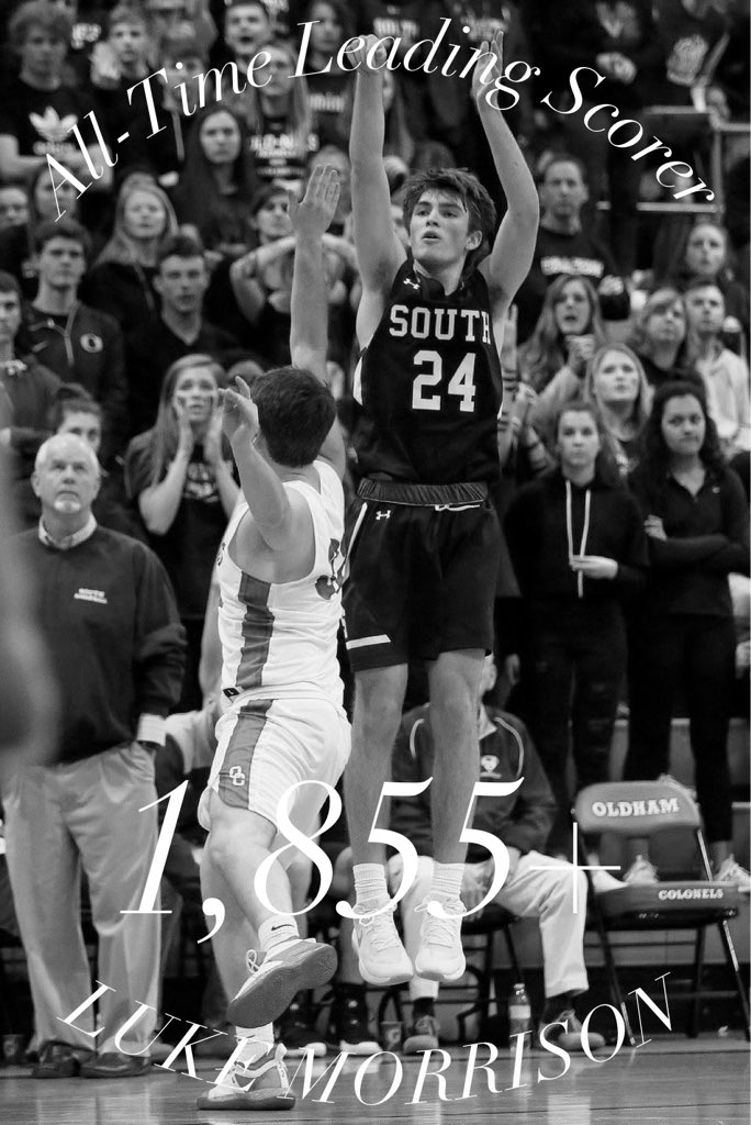 southoldhamMBB's tweet photo. Luke Morrison becomes South Oldham High School’s All-Time Leading Scorer!!! 1,855+ @L_mo_24 https://t.co/CEzMtbKx0r