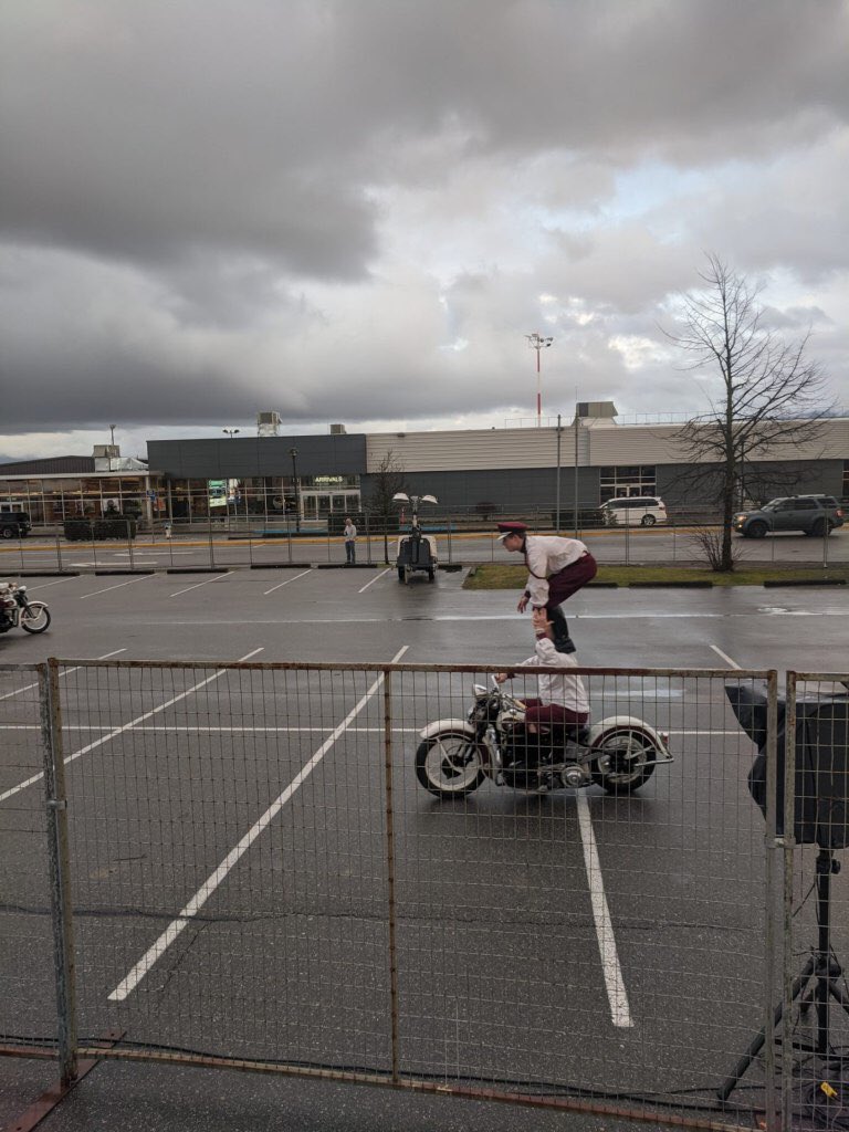 Rock101Van's tweet photo. The @thebikeshows is happening all weekend long at the Tradex Centre in #Abbotsford. Check out the latest in bikes, apparel, and entertainment. Plus, maybe we can convince @AleceAnderson to get her hands into the stunt world with the @seattlecossacks!! Come on down! https://t.co/uo6wgvbp4E