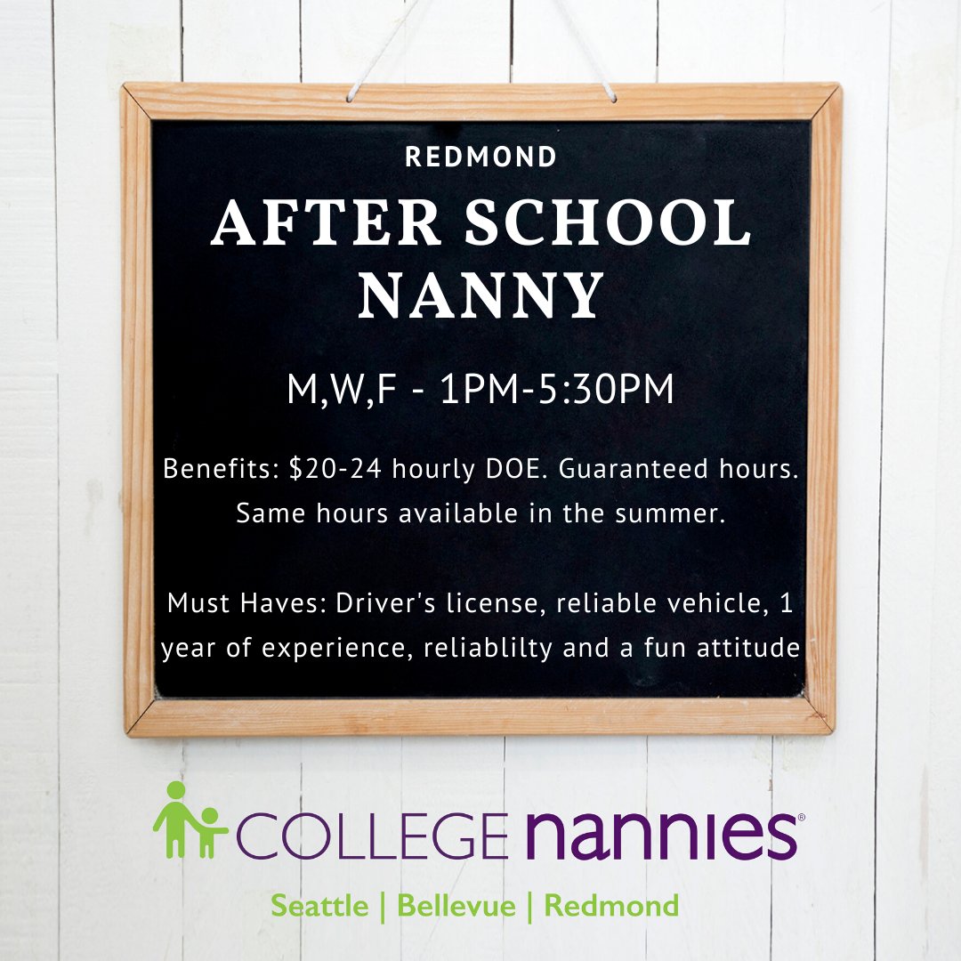 College Nannies, Sitters + Tutors: Seattle tweet media