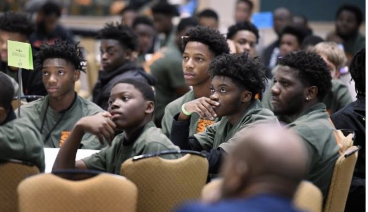 EdwardHWhiteHi1's tweet photo. Several @EdwardHWhiteHi1 students attended the #7thAnnual #SOSSummit today @HyattJAXX.  #SaveOurSons empowers Jacksonville’s inner-city young men (10-18 year old’s) to make better decisions despite issues of poverty, absentee fathers, violence, lack of education &amp; incarceration. https://t.co/scc94i9XaV
