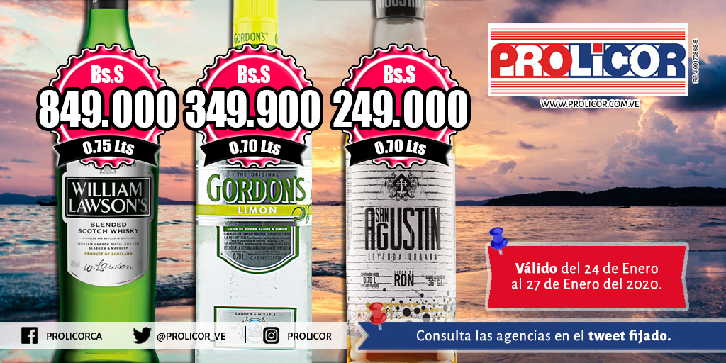 PROLICOR_VE's tweet photo. Porque sabemos lo que te gusta... tenemos esta #Promo para que disfrutes del fin de semana de la mejor manera. Consulta las agencias donde aplica en el tweet fijado.
#Prolicor #LicorDeRon #Promocion #Ron #FinDeSemana #Whisky #Siguenos https://t.co/YWHZGjKGw3
