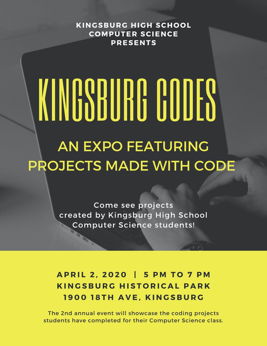 CSTA_CV's tweet image. You are invited to view student computer scientists in action! Event occurs April 2nd in Kingsburg. #csforca #csforcv #csforall #cvcue #WeAreCUE #SomosCUE