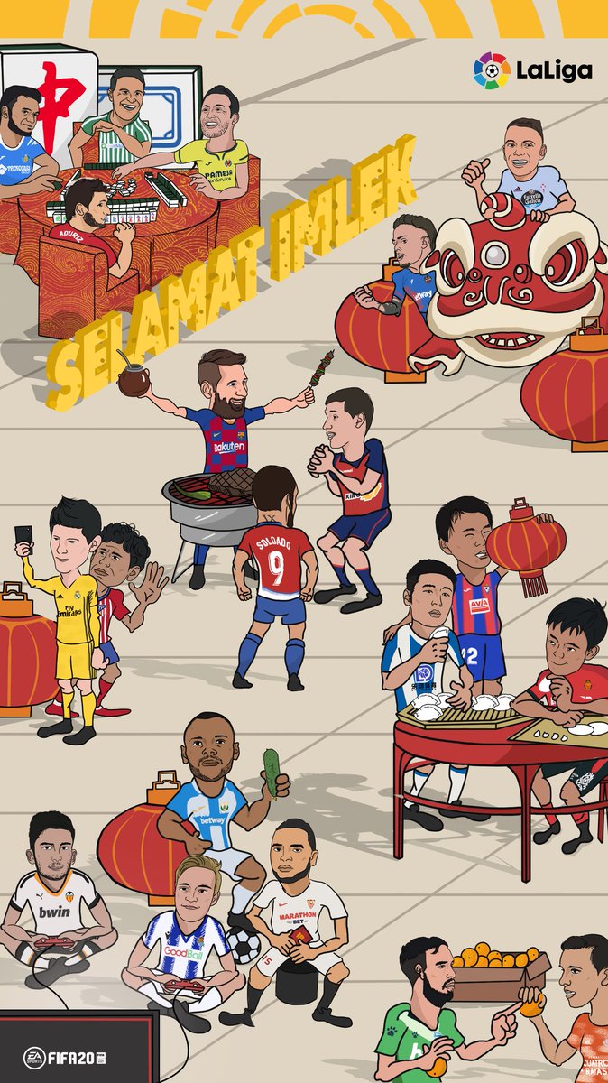 LaLigaID's tweet photo. 🎊🎉🇨🇳 Selamat Tahun Baru Imlek 2020! 🇨🇳🎉🎊

Semoga beruntung untuk para pecinta #LaLigaSantander di Tahun Tikus! 🐀❤

#TikusLogam #Imlek #IniLaLiga https://t.co/shaF3GvOdo
