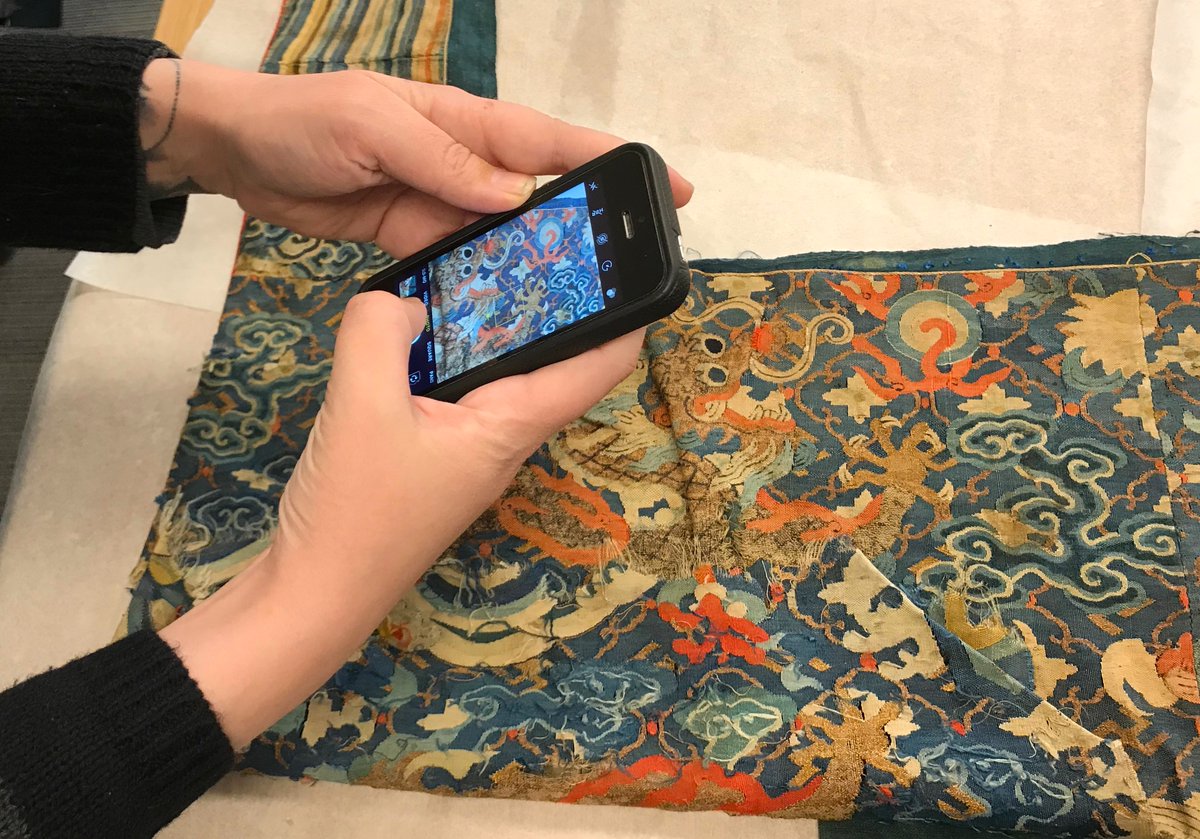 Faculty and future leaders in textiles/costume studies enjoyed their time today examining Silk Road textiles at <a href="/CostumeStudies/">Costume Studies at FSPA</a> <a href="/DAL_FASS/">Dalhousie Faculty of Arts and Social Sciences</a> thangkapreservation.com <a href="/CAC_ACCR/">CAC-ACCR</a> <a href="/DigiMonastery/">Treasures Resource</a> #goldenthreads <a href="/RubinMuseum/">Rubin Museum of Himalayan Art</a>
