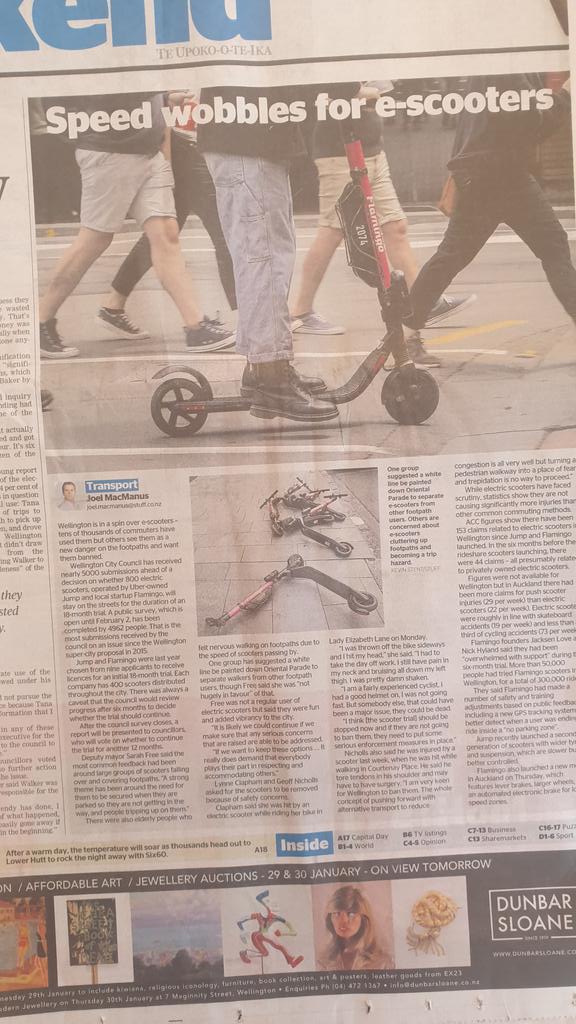 TalkWelly's tweet photo. Got opinions on #escooters?  Here's some tips for telling @WgtnCC what you think. Their survey open til 2nd Feb
https://t.co/R1d7BtyKu2 #micromobility #transportchoice #footpaths4feet Feat. @NZLivingStreets and @oliverbruce https://t.co/nKEN9v9rSK
