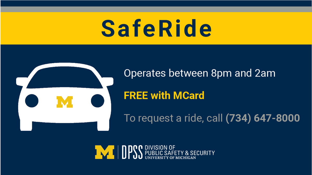 UM DPSS on Twitter "SafeRide is a free service that transports(00)