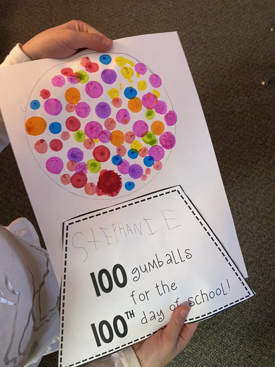 KinderMitchell's tweet photo. We haven’t posted in a while because we’ve been so busy LEARNING! Happy 100th day of school! We hope yours was as exciting as ours 🥰 https://t.co/YGq21MYM0K