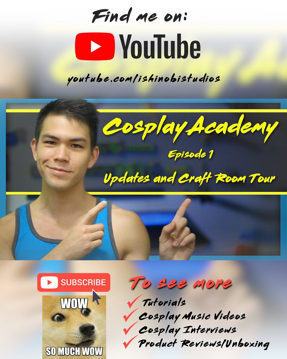 ShinobiComplex's tweet photo. ππ»ββοΈBIG THINGS HAPPENING! I know not everyone is on YouTube but any support you show me there through subscribing, commenting, liking really helps the channel and Iβd forever love you if you decided to support my dorky face! #cosplayacademy #ishinobistudios #overwatchlink #cosplay https://t.co/c0EXQYVQrz