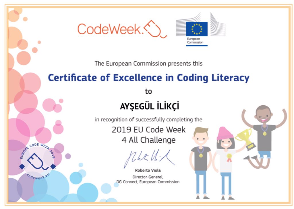aysegul_ilikci's tweet image. #codeweek4all
#codeweek2019
#etwinning projelerimize gelen Avrupa Kod Haftası Mükemmellik Sertifikalarımız
@SehitFidan @harezmimodeli @DuraktaM @AtasehirMEM @ist_arge @CodeWeekEU @GradeStem @memleventyazici @ErtugrulBilican