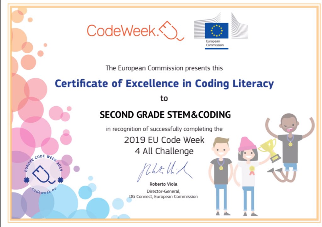 aysegul_ilikci's tweet image. #codeweek4all
#codeweek2019
#etwinning projelerimize gelen Avrupa Kod Haftası Mükemmellik Sertifikalarımız
@SehitFidan @harezmimodeli @DuraktaM @AtasehirMEM @ist_arge @CodeWeekEU @GradeStem @memleventyazici @ErtugrulBilican