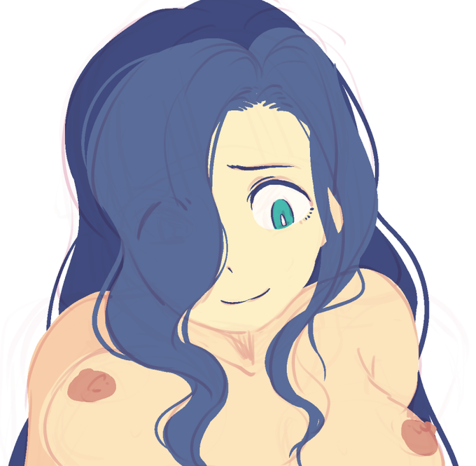 線やる前に色分けとシルエットを同時にやっちゃうのが楽だなー。特に髪は 