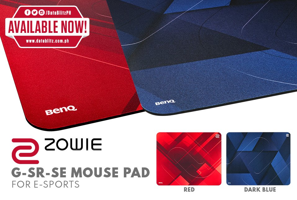 Datablitz Zowie G Sr Se Mouse Pad For Esports Red Dark Blue Will Be Available Today At Datablitz Price Red P2 495 00 Dark Blue P2 495 00 T Co P63jrfvlxq