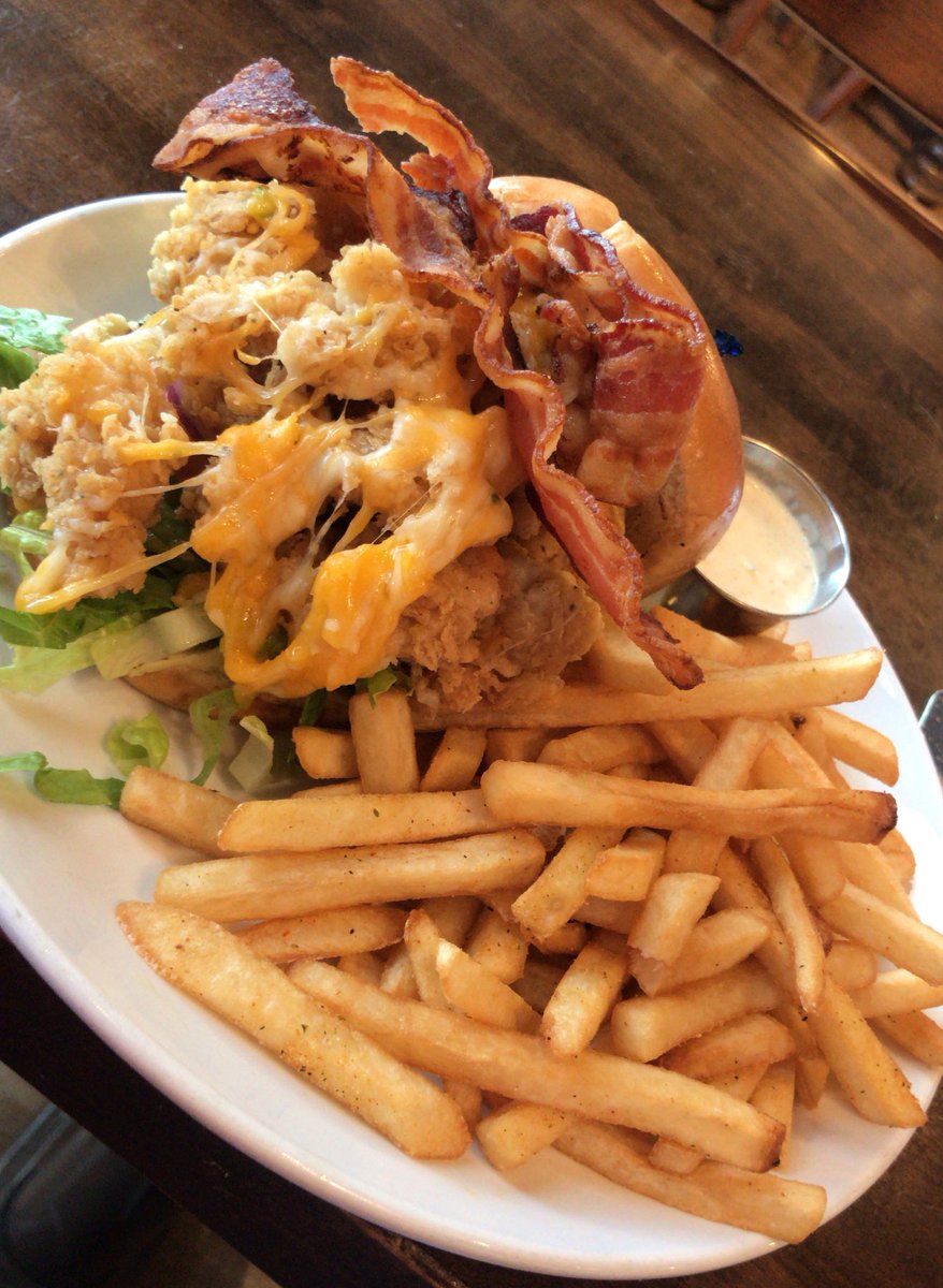 Crack conch burger w/ bacon & cheese Naughty Johnny’s     Old Fort Bay