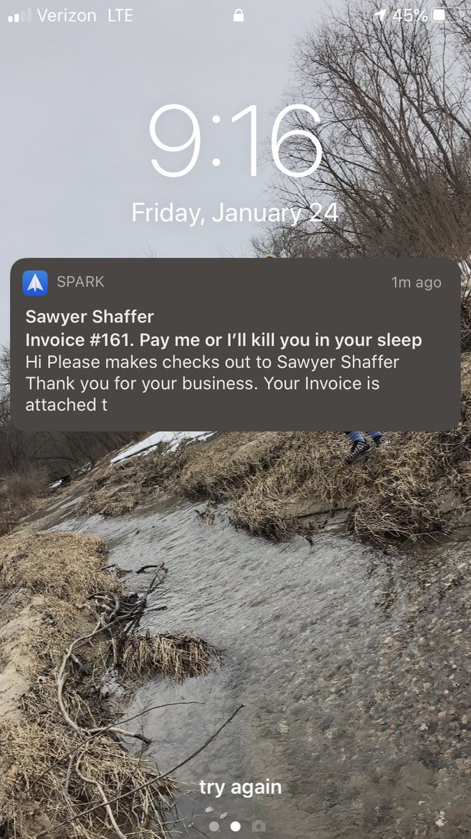 RamseyShaffer's tweet photo. Anyone else have siblings that send you invoices when they want money from you https://t.co/xMr6heDnoO