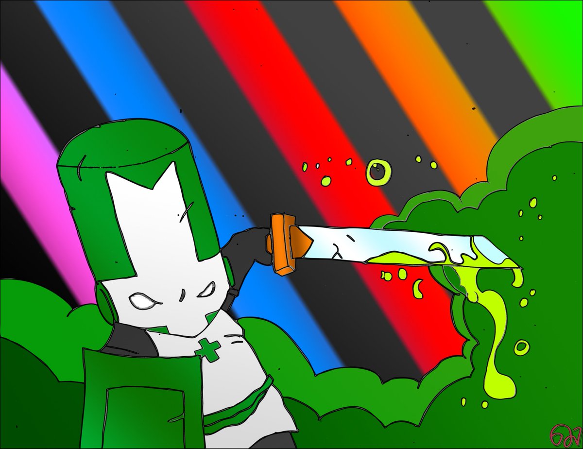 You and I must fight to survive Castle Crashers' Green Knight. 
