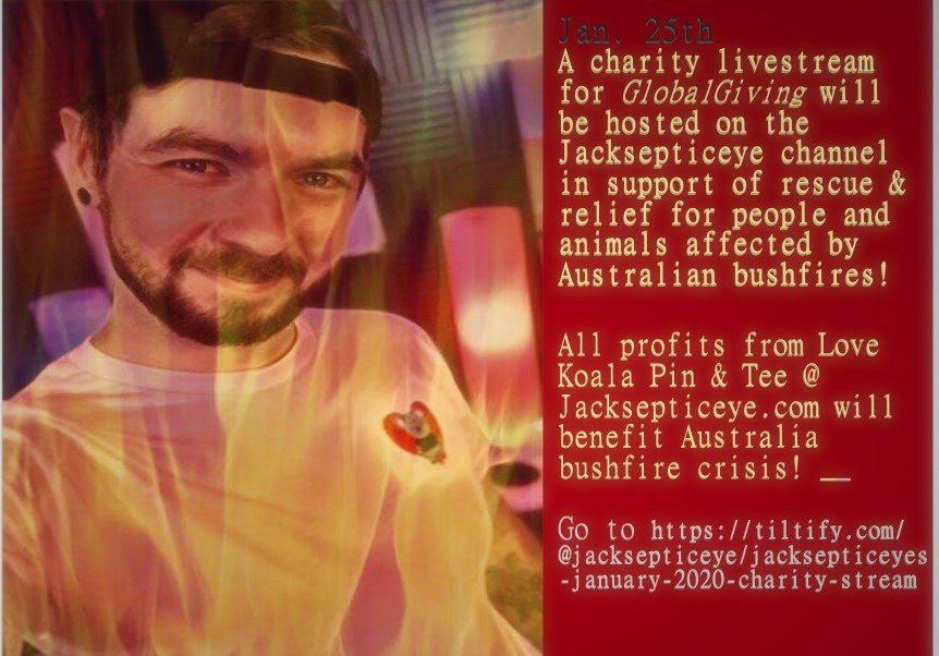 GarfMic's tweet image. ~30 people &amp;amp; ~One billion animals have d͟i͟e͟d͟ in the Australian bushfire crisis! Please help donate or spread the word! (Feel free to share my awareness poster) 

Donate here 👇🏻
tiltify.com/@jacksepticeye…

jacksepticeye.com

More info on stream:
youtu.be/SGoRwWBbzJs
