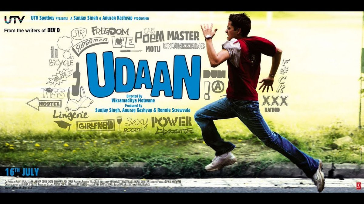 25th Bollywood film:  #Udaan It feels very slow at first while still being interesting. Characters & plot progressively get deeper, and it turns out to be a moving, engrossing drama with great performances by  @RonitBoseRoy &  @barmecharajat. I loved the end.  @VikramMotwane 