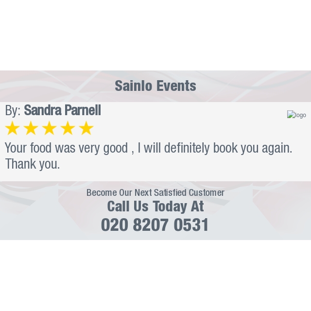 5 Star: Sandra P. "Your food was very good , I will definitely book you again. Thank you." bit.ly/2LAvn5u