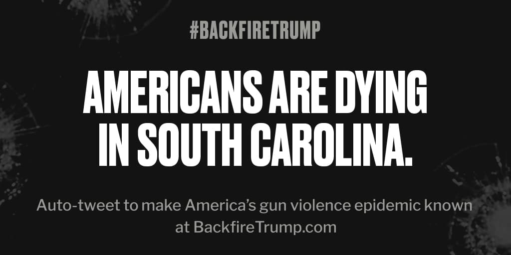 planicauda's tweet photo. #SouthCarolina is suffering after shooting takes 3 lives. #POTUS, stop the bloodshed. #BackfireTrump https://t.co/EIPvMYOwad