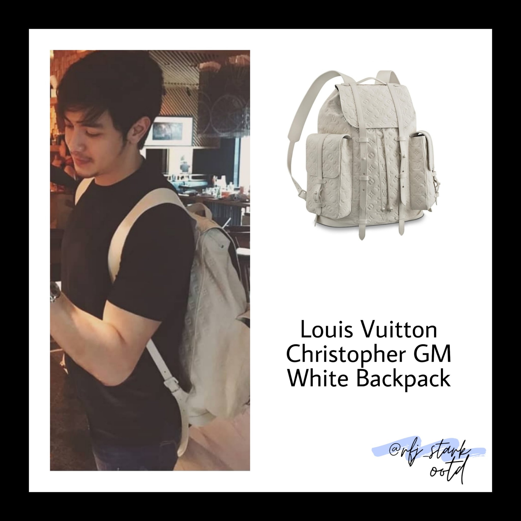 X 上的𝘀𝘁 ΛＲ𝗸 嵐💙◡̈🍓：「Louis Vuitton Christopher GM White Backpack Posted  on my IG @/rfj_ootd:  @aldenrichards02 OOTD  #AldenRichards #ALDENxNeozepGenSan  / 