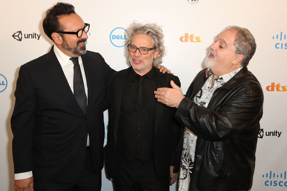 jchabin's tweet image. James Mangold , Director of Ford v Ferrari, Rocketman Director Dexter Fletcher and Avatar Co-Exec Producer Jon Landau and AIS Lumiere Awards.