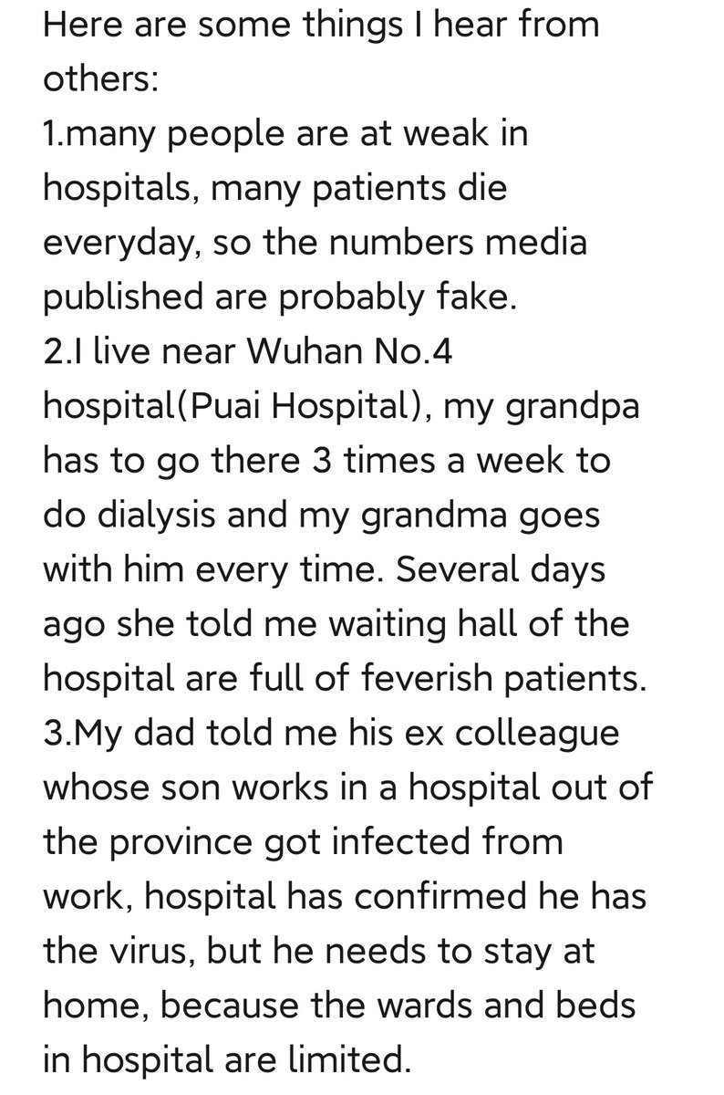 heroes_always's tweet photo. I live in #Wuhan. Today is the third day of the lockdown of the city. Here are some things I see 
or hear from other citizens these days. The situation is far more severe than you might think, I think support from international organizations is in grave need.@WHO #Coronavirus https://t.co/0nX2PwD40Z