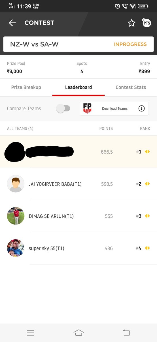 AchieveLikeSmi1's tweet photo. Won all the leagues joined comfortably in Nzw vs Saw odi
For more teams like this join our telegram channel AchieveLikeSmith_Dream11
Channel for dream11 and fab11 teams
https://t.co/aaZAL7wUhJ

#Dream11 #Dream11Team #dream11Prediction #Dream11Tips #Dream11expert #NZWvSAW #dreams https://t.co/qJ2rHhv7xu