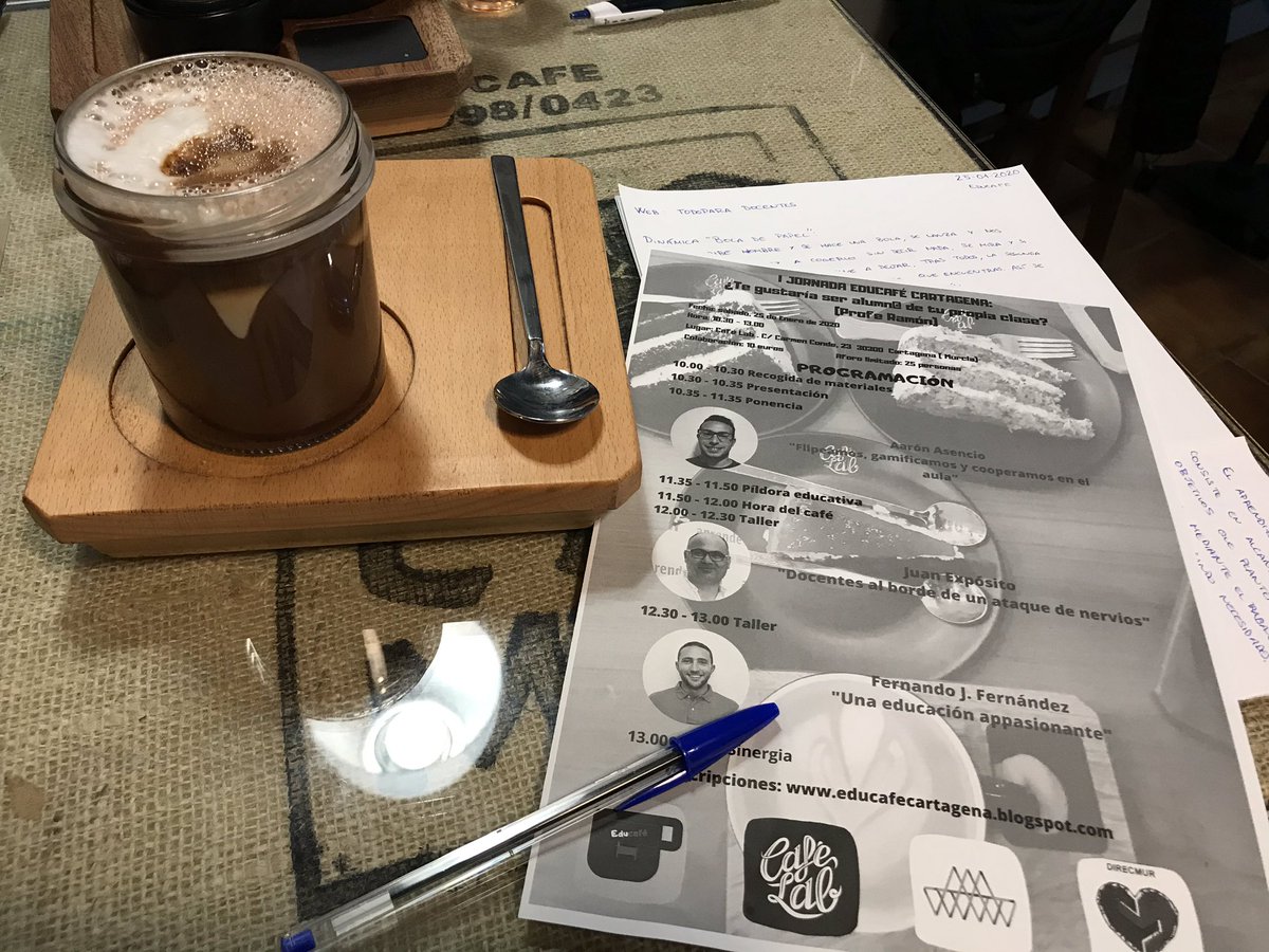 Adrilopezdel's tweet photo. Disfrutando de una mañana de jornadas educativas y café en @EducafCartagen1 https://t.co/x3z4NCJJT7