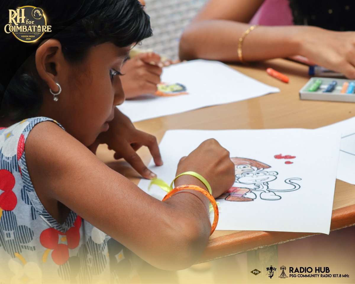 RadioHubPSGTECH's tweet photo. The birth of an artwork is a beautiful thing. It becomes even more beautiful when done by a child. Witnessing genuine happiness at fun mall. Come join us
#RADIOHUB #psgcrs #techians #rhforcoimbatore #VISIONINDIA2030 #kovai #coimbatore #funmallcoimbatore #Fun #children #drawing https://t.co/V4mXxD639k