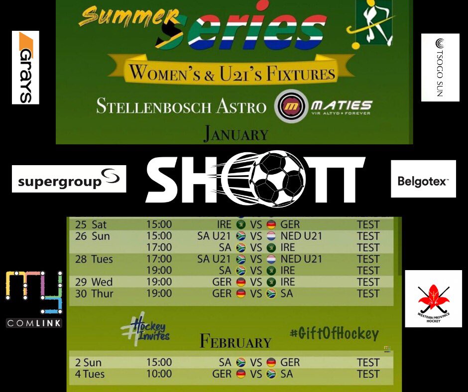 shoOTT_SA's tweet photo. Catch all the latest games from the Summer Series Field Hockey at Maties streamed live on our Facebook page. #fullyautomated #nohumanintheloop #gamechangingsportstreaming @sawomenshockey @FIH_Hockey @eurohockeyorg @KNHB_NL @MyComLive https://t.co/ppKRrdLITQ