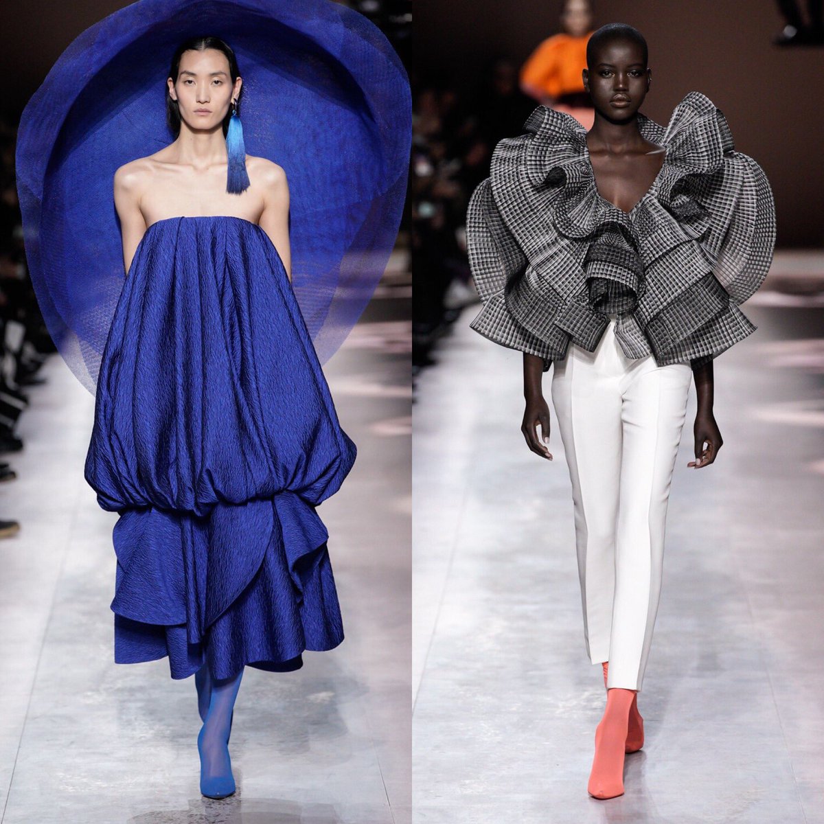 Elite__Spain's tweet photo. #CoutureSS20 
Ajok Madel
Léa Julian
Sara Grace
Lina Zhang
Adut Aleck walked for the #Givenchy SS20 Haute Couture show in Paris 💎 https://t.co/qXZXxLQSsR