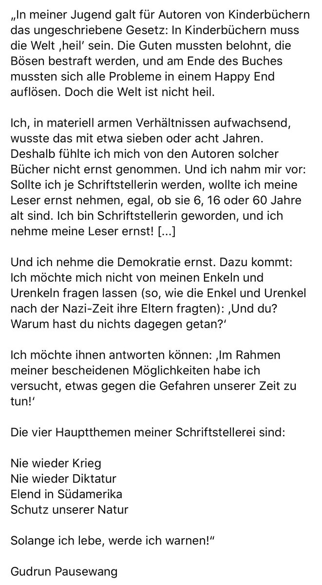 Janine_Wissler's tweet photo. Diese Woche ist Gudrun #Pausewang verstorben. „Die Wolke“, „Kinder von Schewenborn“, „Der Schlund“, ... ihre Bücher haben mich sehr geprägt, zu meiner Politisierung beigetragen und einige nächtliche Alpträume ausgelöst.
Danke für fast 100 Bücher. https://t.co/lBWLdjLqUB