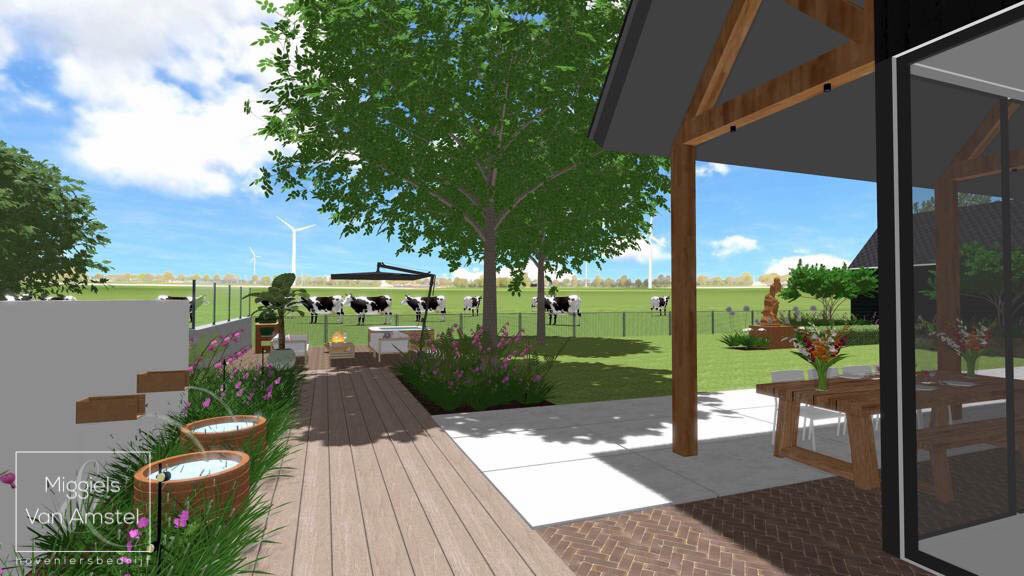 Bomentweets's tweet photo. RT @ElleMiggiels: 3D-tuinontwerp van de 'Landelijke tuin bij moderne schuurwoning’🌿🌸🍀

https://t.co/l1Xe0bbKdt https://t.co/aPeIEJOZXR