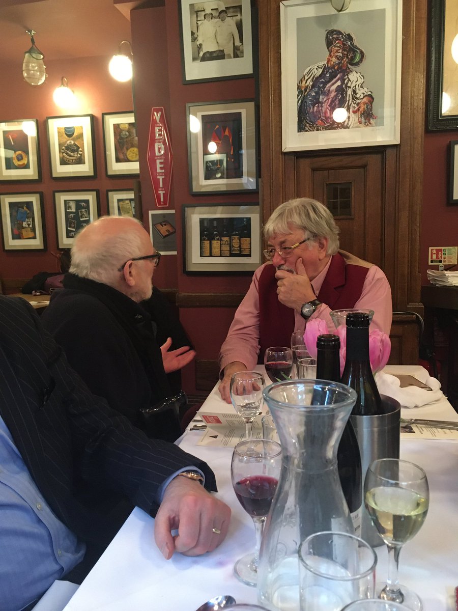 TedLewisBarton's tweet photo. My London lunch was fantastic. Great to see so many of you associated with Ted and Get Carter all together in one place. @FrenchHouseSoho @nicktriplow @Montizoomer @AllisonandBusby @tdklinger @_getcarter #Britishnoir #BartonuponHumber https://t.co/sI8o9MCvWQ
