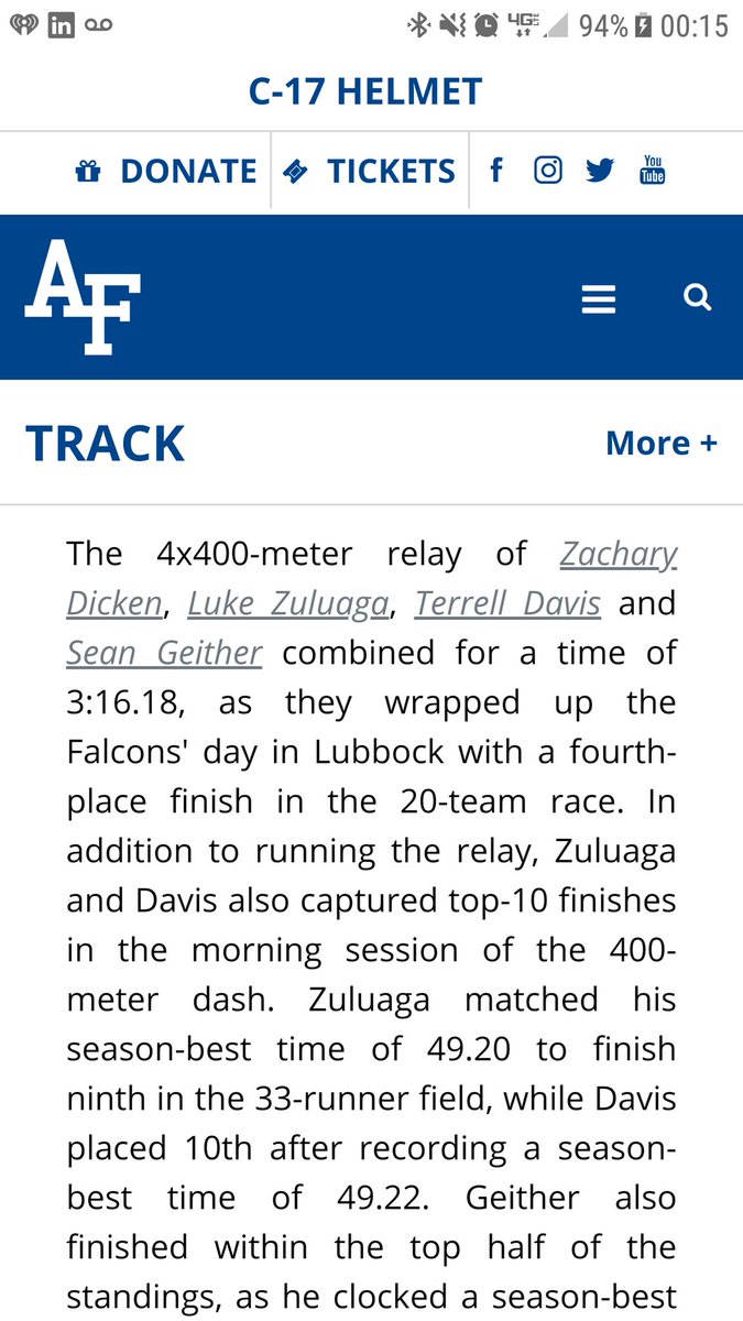 CoachZu94's tweet photo. Pretty good Friday for Luke and his teammates at the #RedRaiderInvitational at Texas Tech. #GoFalcons https://t.co/sXK94UiN6Q